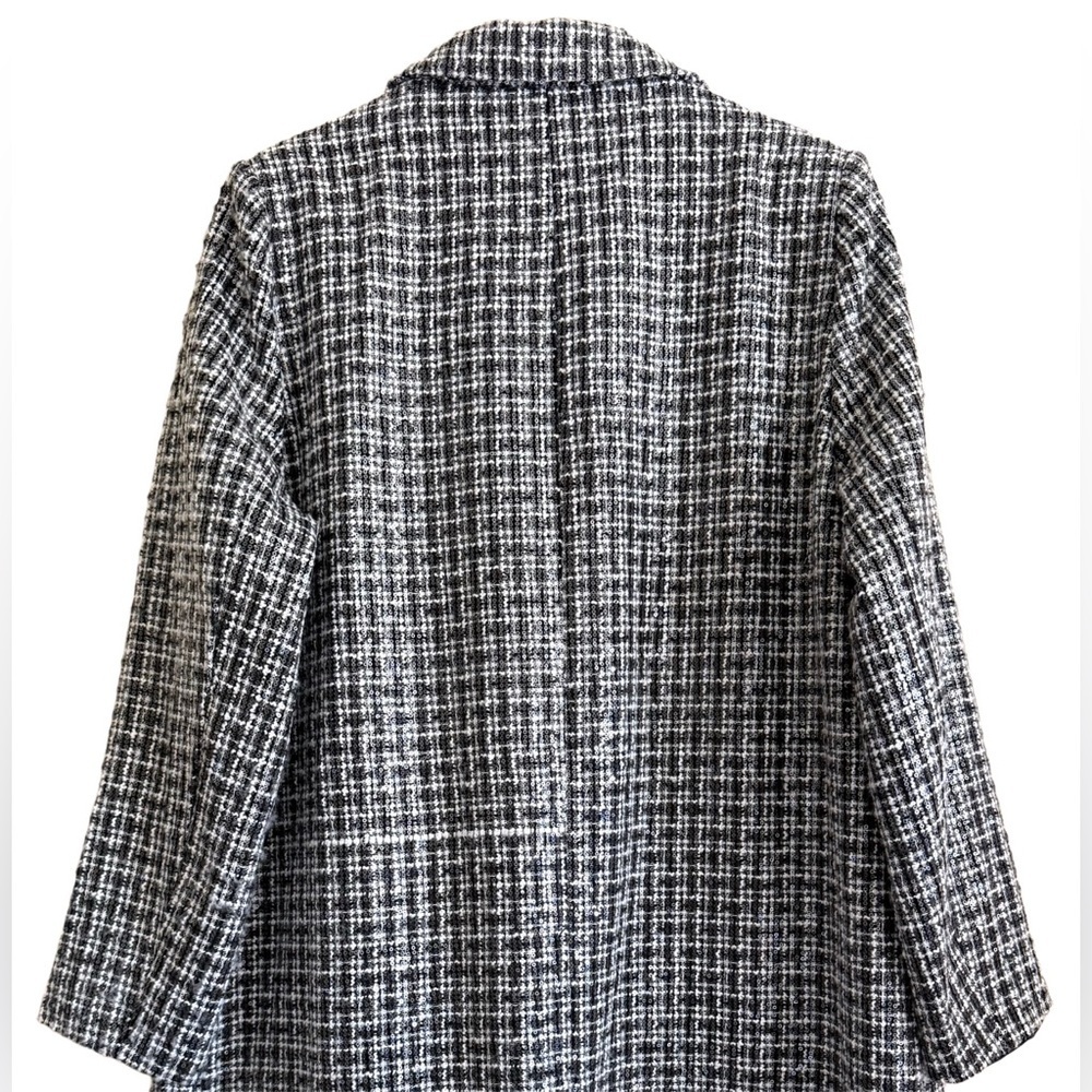 Anthropologie Black and White Tweed Coat - Picture 10 of 12